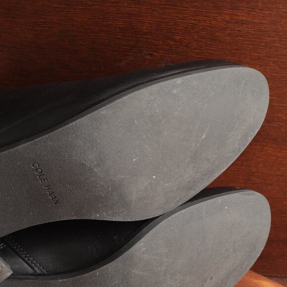 Cole Haan Boots Womens SZ 7B BLK Haidyn Leather Ankle Zip Classic Block Heeled - Picture 13 of 16